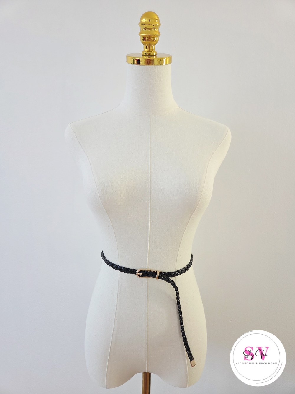 Black Braided Belt
